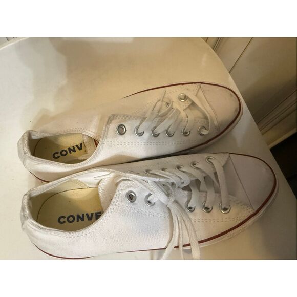 Converse Unisex Chuck Taylor All Star Canvas Sneakers White Size Mens 6 Womens 8 - Picture 6 of 9